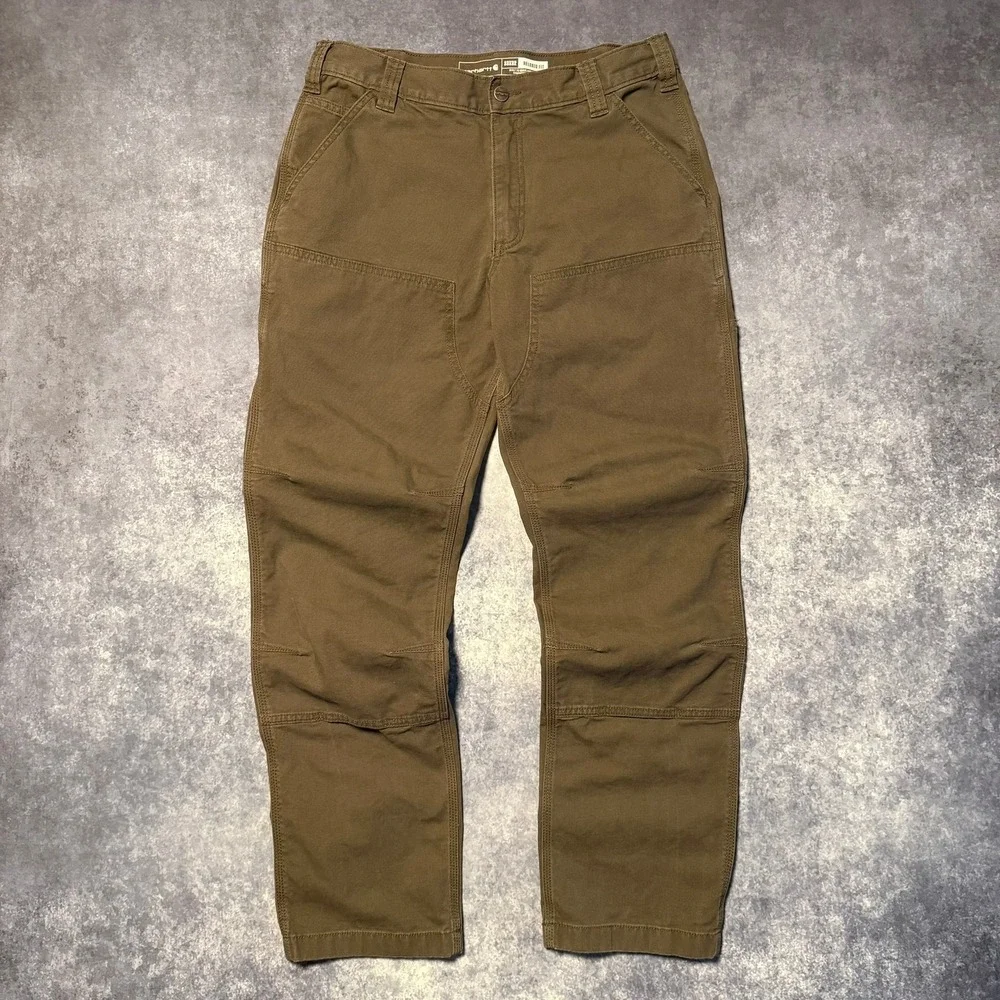 Carhartt Rugged Flex Relaxed Fit Double Front Utility Work Pant Brown 33x32